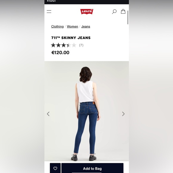 Levi's Denim - Levi’s 711 skinny jeans size 27 with stretch